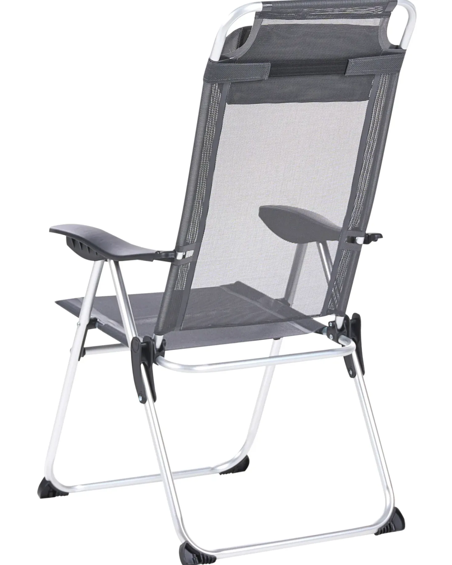 Set di 2 sedie da giardino ASINE Pieghevole Metallo Grigio