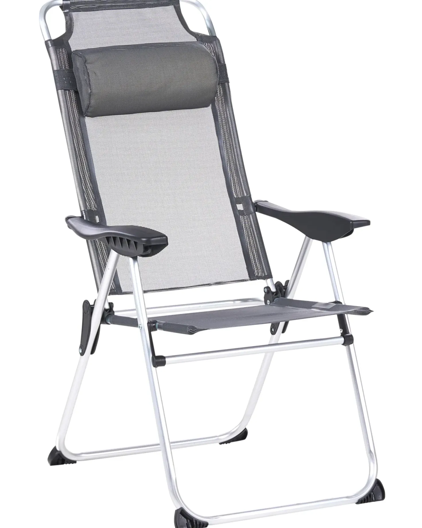 Set di 2 sedie da giardino ASINE Pieghevole Metallo Grigio