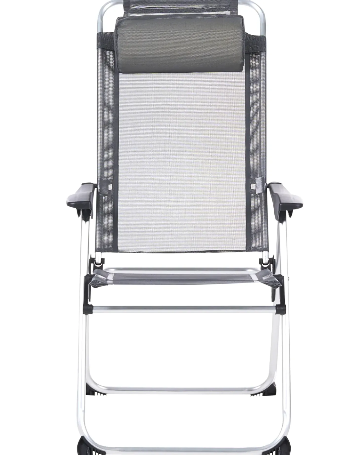 Set di 2 sedie da giardino ASINE Pieghevole Metallo Grigio
