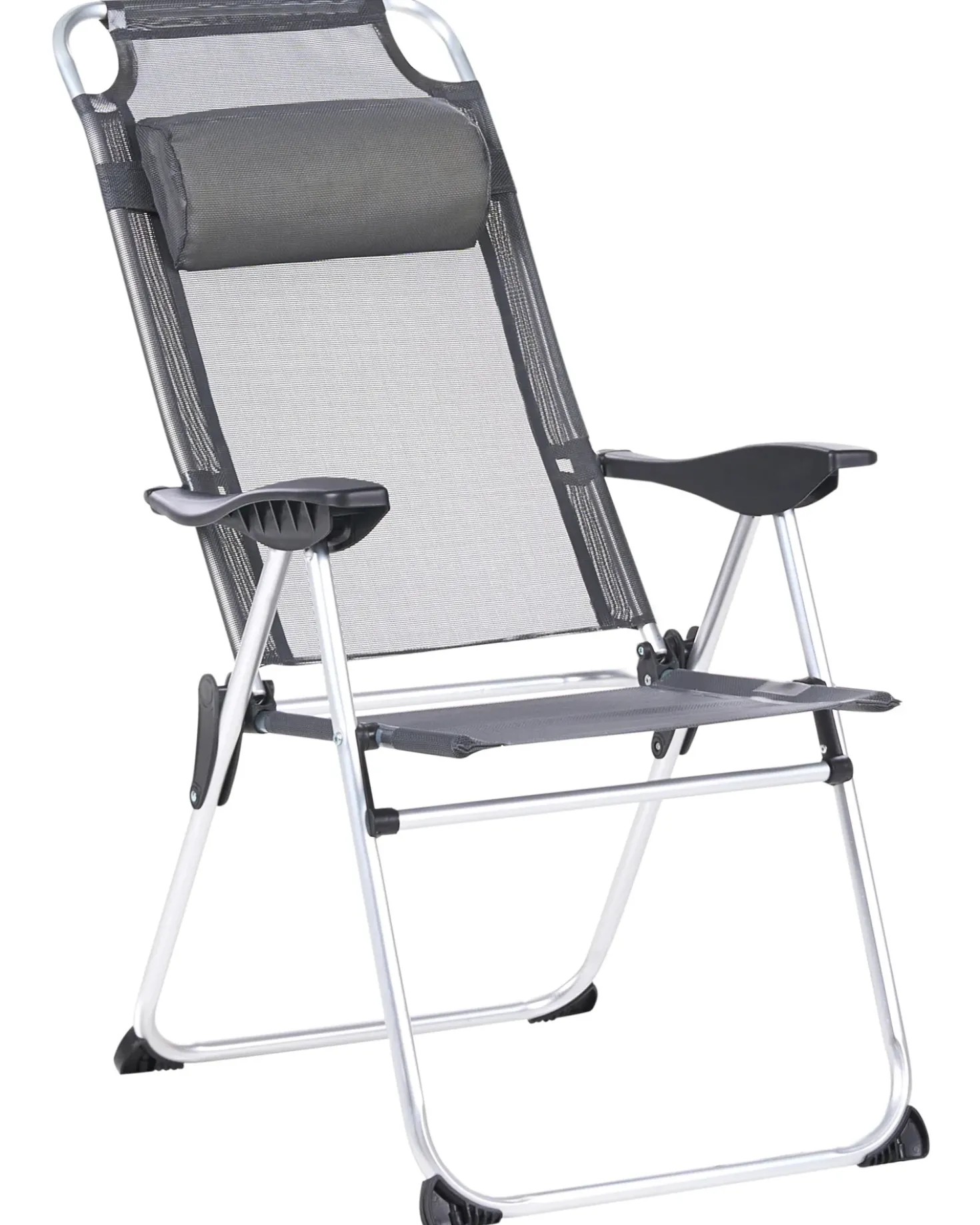 Set di 2 sedie da giardino ASINE Pieghevole Metallo Grigio
