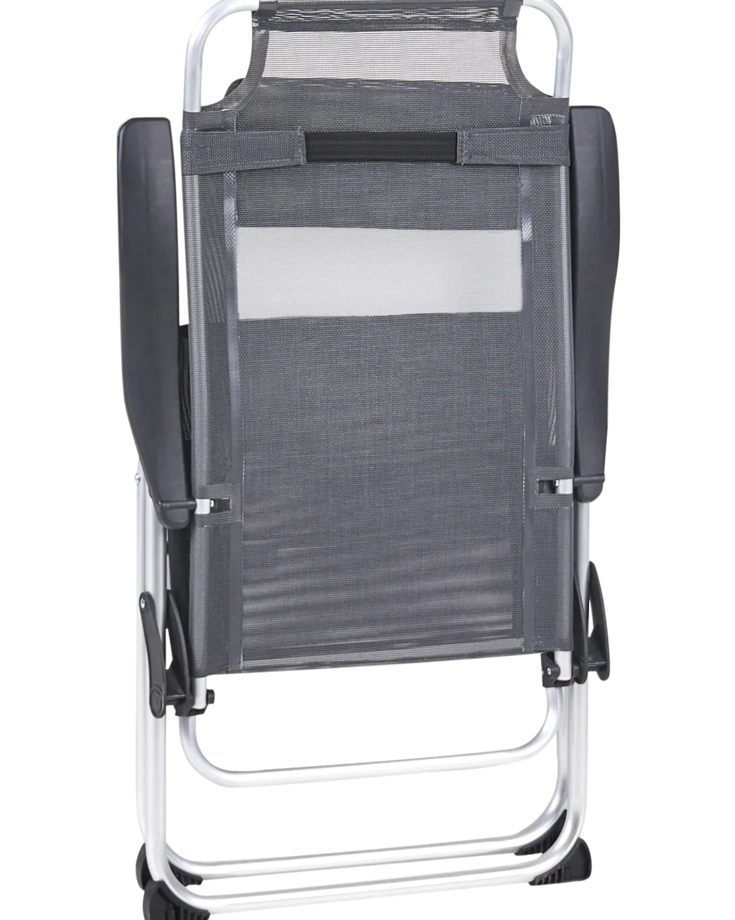 Set di 2 sedie da giardino ASINE Pieghevole Metallo Grigio