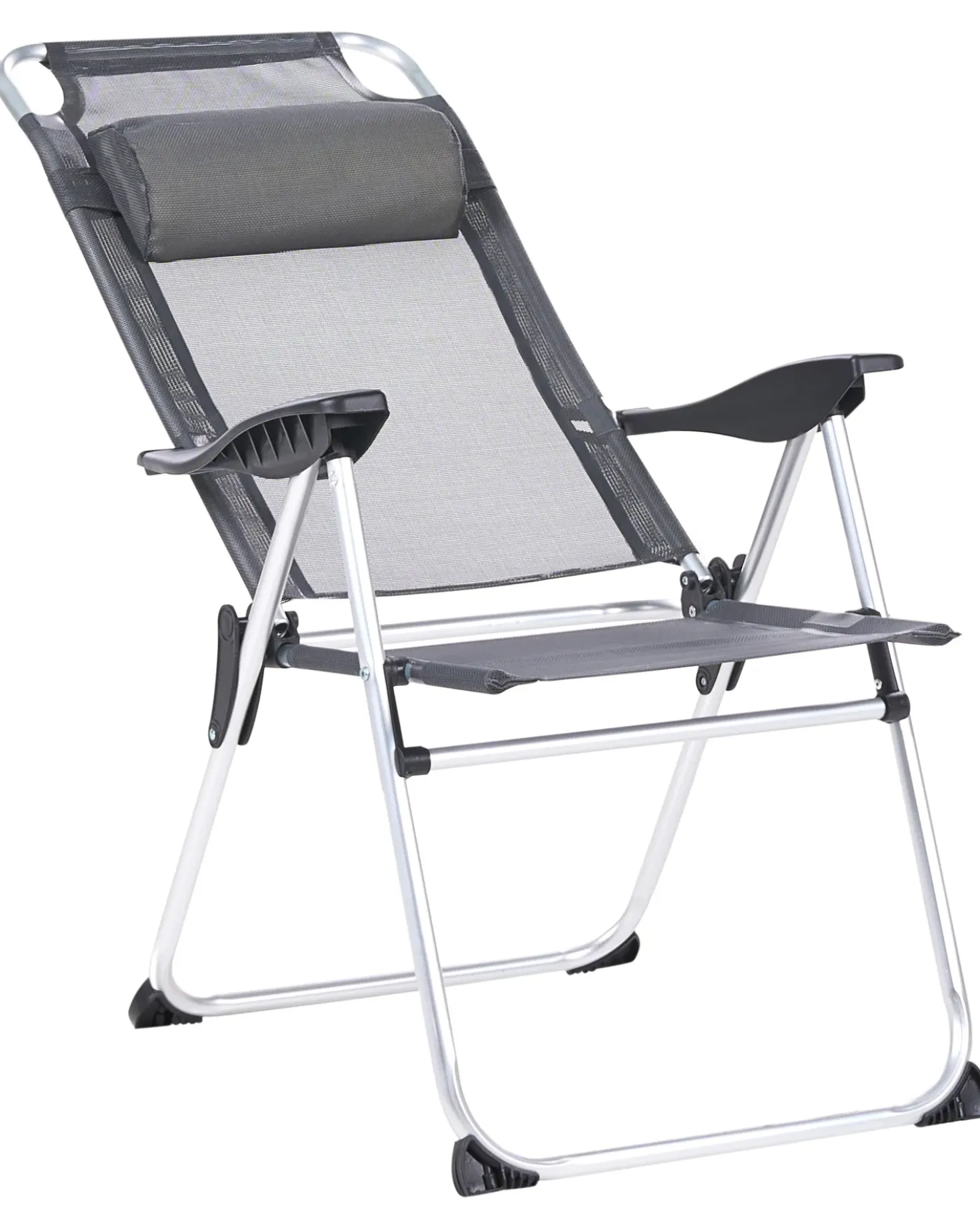 Set di 2 sedie da giardino ASINE Pieghevole Metallo Grigio