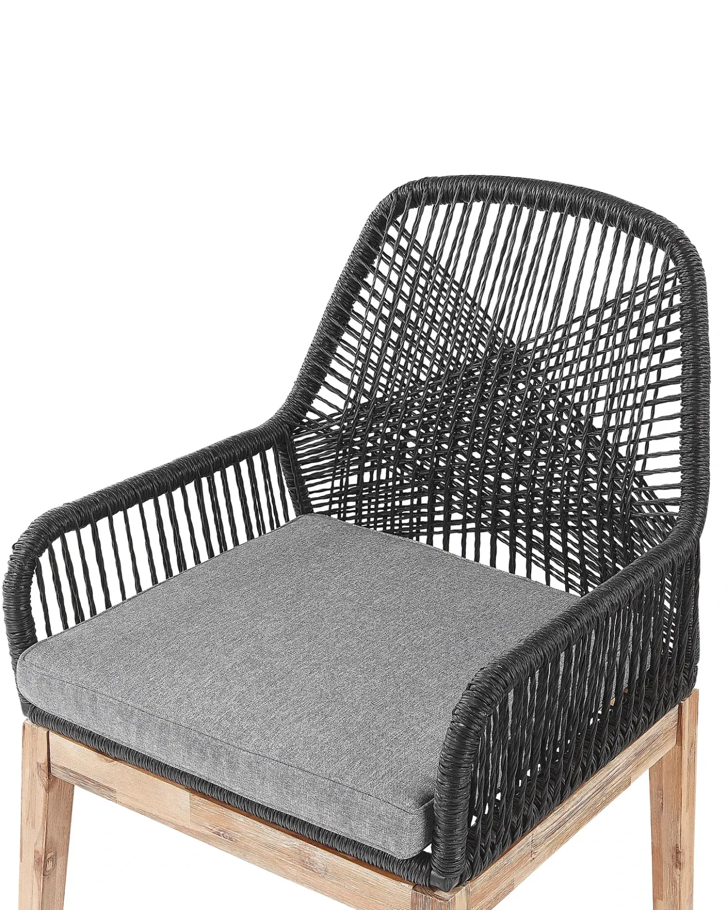 Set di 2 sedie da giardino con cuscini OLBIA Materiale sintetico Nero