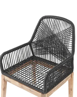 Set di 2 sedie da giardino con cuscini OLBIA Materiale sintetico Nero