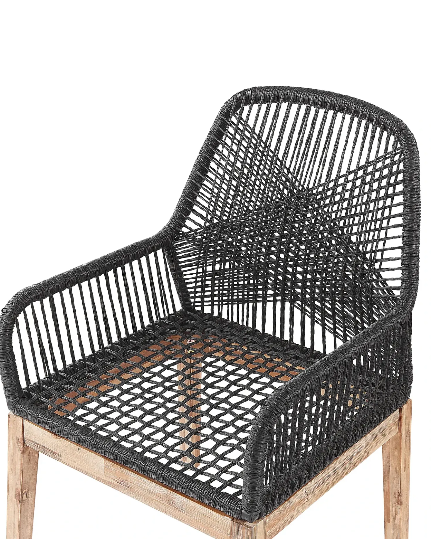 Set di 2 sedie da giardino con cuscini OLBIA Materiale sintetico Nero