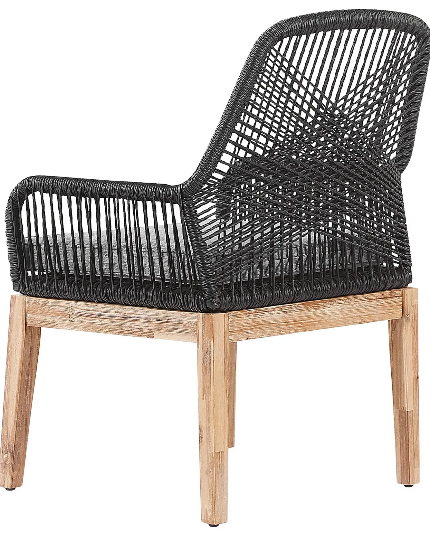 Set di 2 sedie da giardino con cuscini OLBIA Materiale sintetico Nero