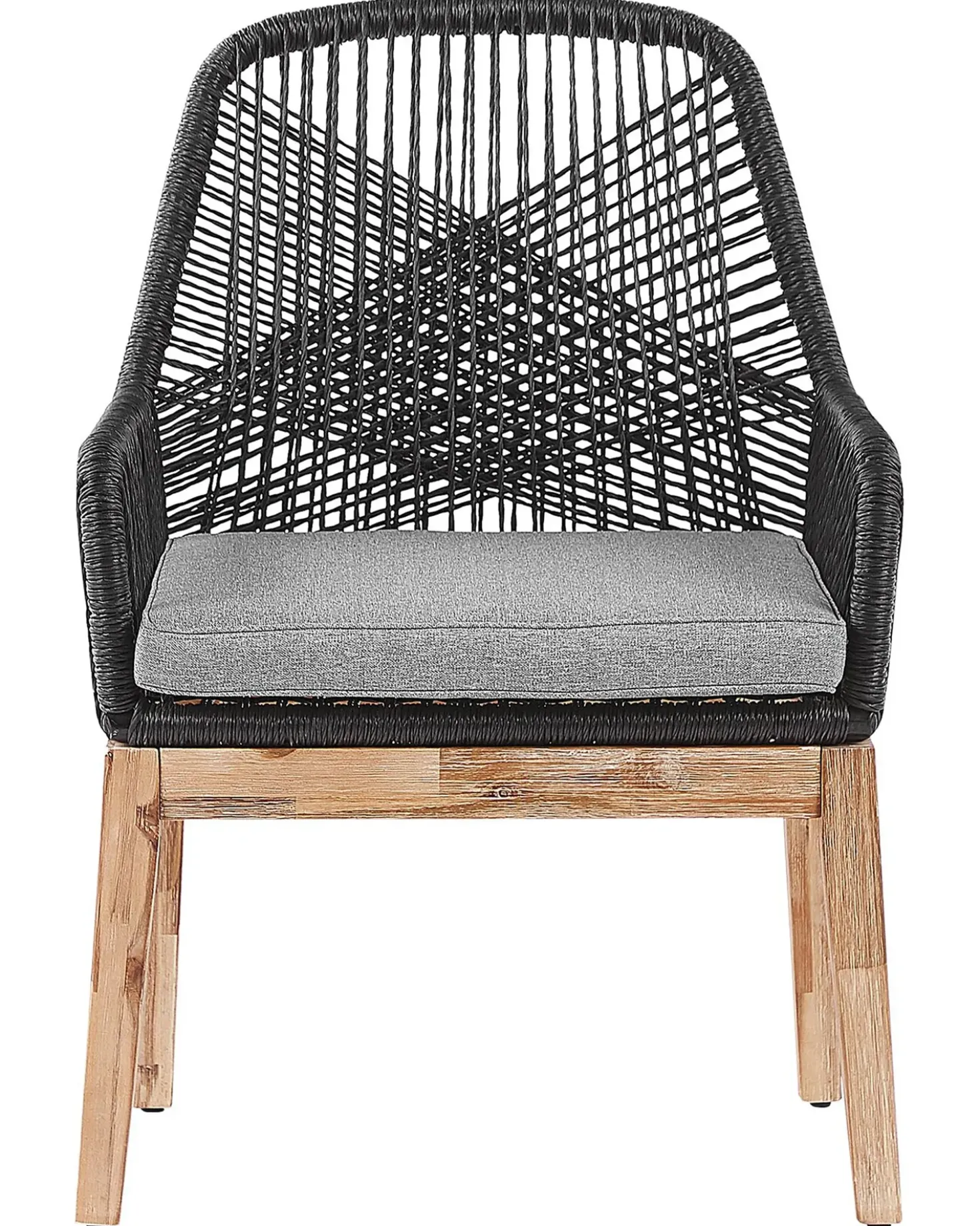 Set di 2 sedie da giardino con cuscini OLBIA Materiale sintetico Nero