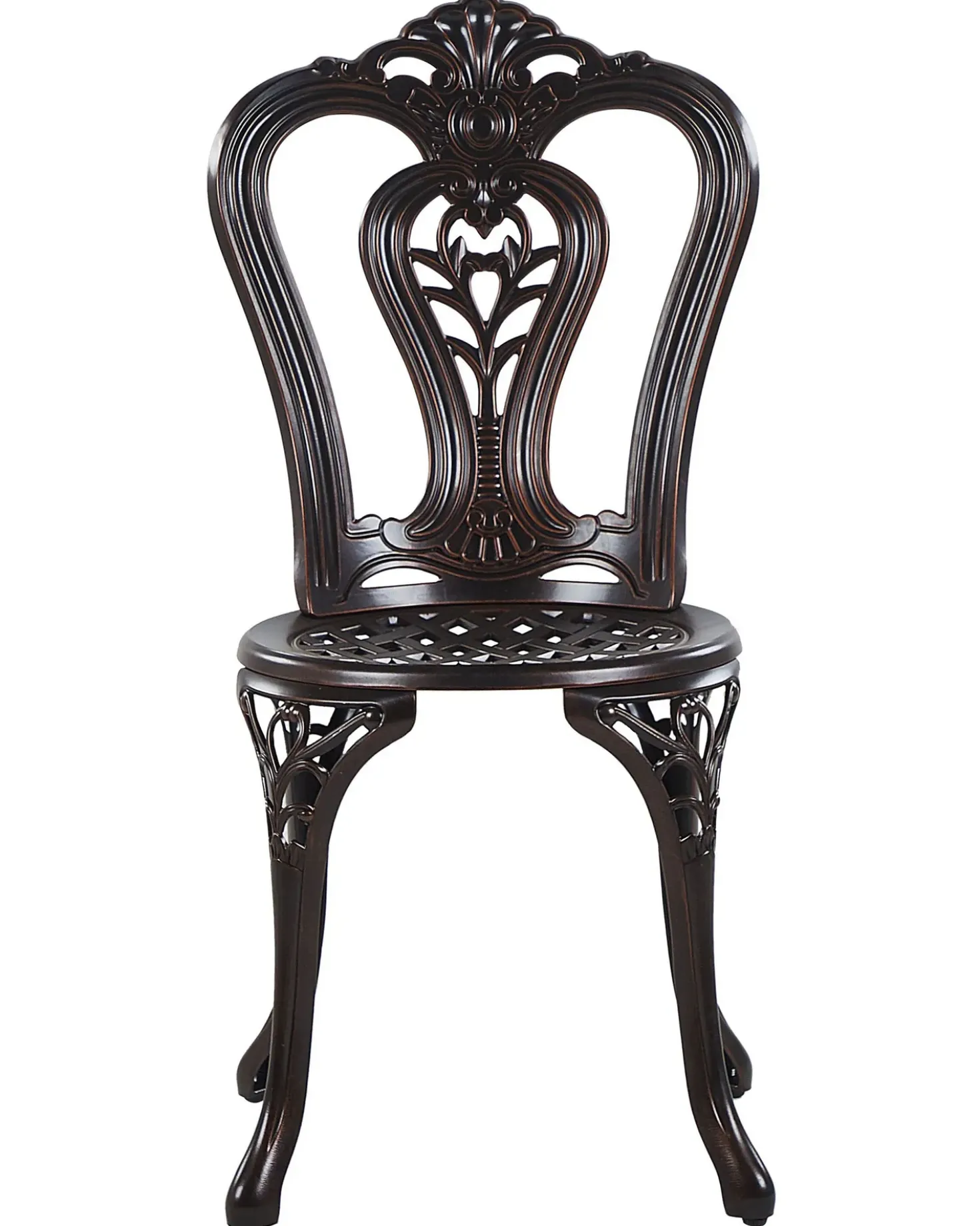 Set di 2 sedie da giardino BOVINO Metallo Marrone scuro