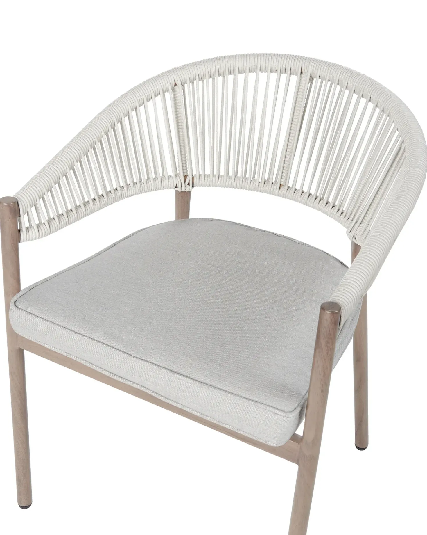 Set di 6 sedie da giardino con cuscini FLAVIA Metallo Bianco