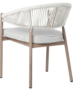 Set di 6 sedie da giardino con cuscini FLAVIA Metallo Bianco