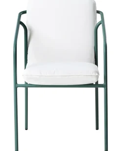 Set di 8 sedie da giardino con cuscini ASCIANO Metallo Verde