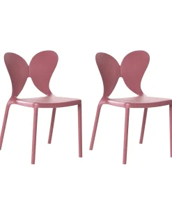 Set di 2 sedie da giardino LARISSA Impilabile Rosa