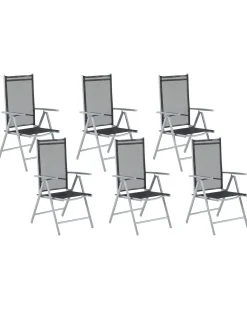 Set di 6 sedie da giardino CATANIA Metallo Nero
