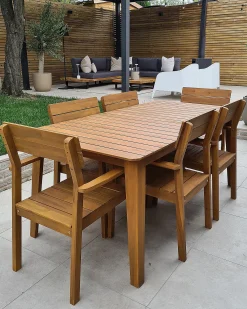 Set di 6 sedie da giardino FORNELLI Legno d'acacia Marrone