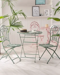 Set di 2 sedie da giardino TRENTO Metallo Verde chiaro