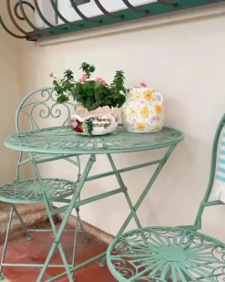 Set di 2 sedie da giardino TRENTO Metallo Verde chiaro