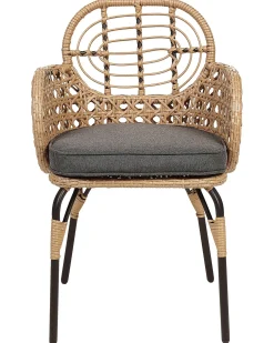 Set di 2 sedie da giardino con cuscini PRATELLO Rattan sintetico (PE) Naturale