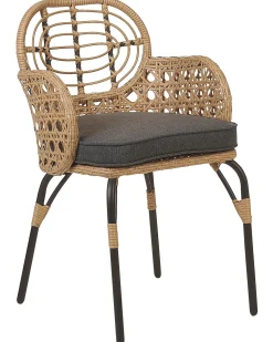 Set di 2 sedie da giardino con cuscini PRATELLO Rattan sintetico (PE) Naturale