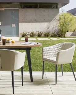 Set di 2 sedie da giardino TULUNI Tessuto Beige