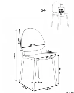 Set di 4 sedie da giardino CEARA Verde menta