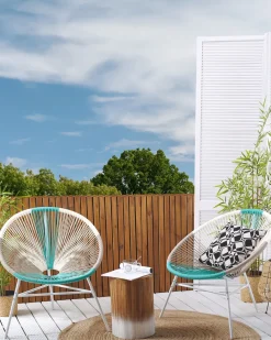 Set di 2 sedie da giardino ACAPULCO Rattan sintetico (PE) Bianco