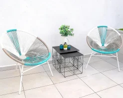 Set di 2 sedie da giardino ACAPULCO Rattan sintetico (PE) Bianco