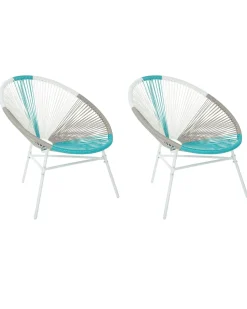 Set di 2 sedie da giardino ACAPULCO Rattan sintetico (PE) Bianco