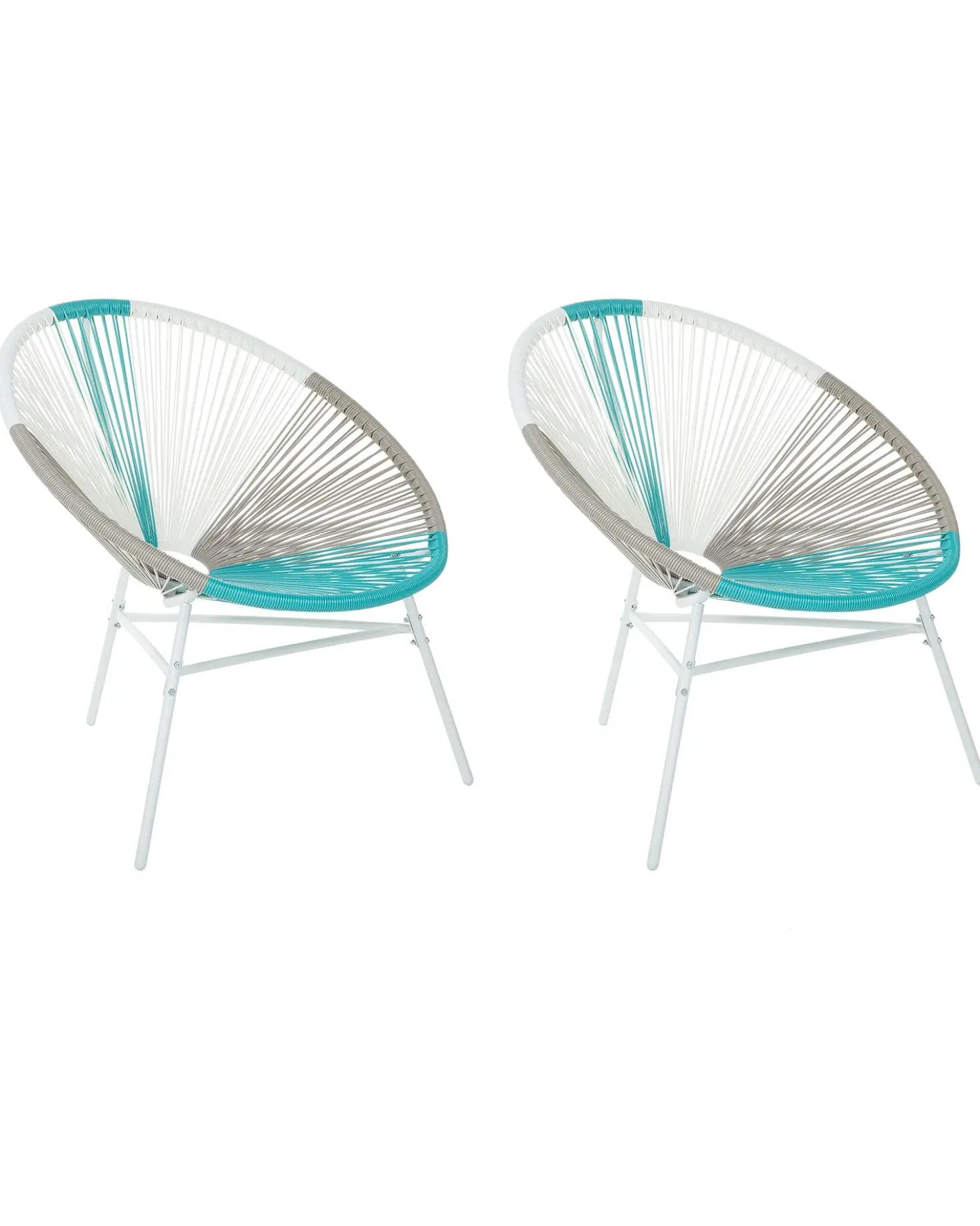 Set di 2 sedie da giardino ACAPULCO Rattan sintetico (PE) Bianco