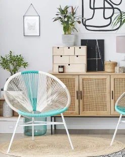 Set di 2 sedie da giardino ACAPULCO Rattan sintetico (PE) Bianco