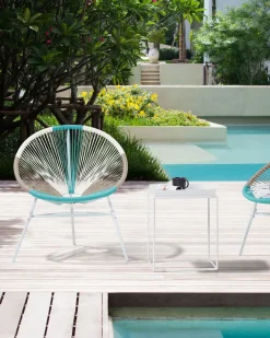 Set di 2 sedie da giardino ACAPULCO Rattan sintetico (PE) Bianco
