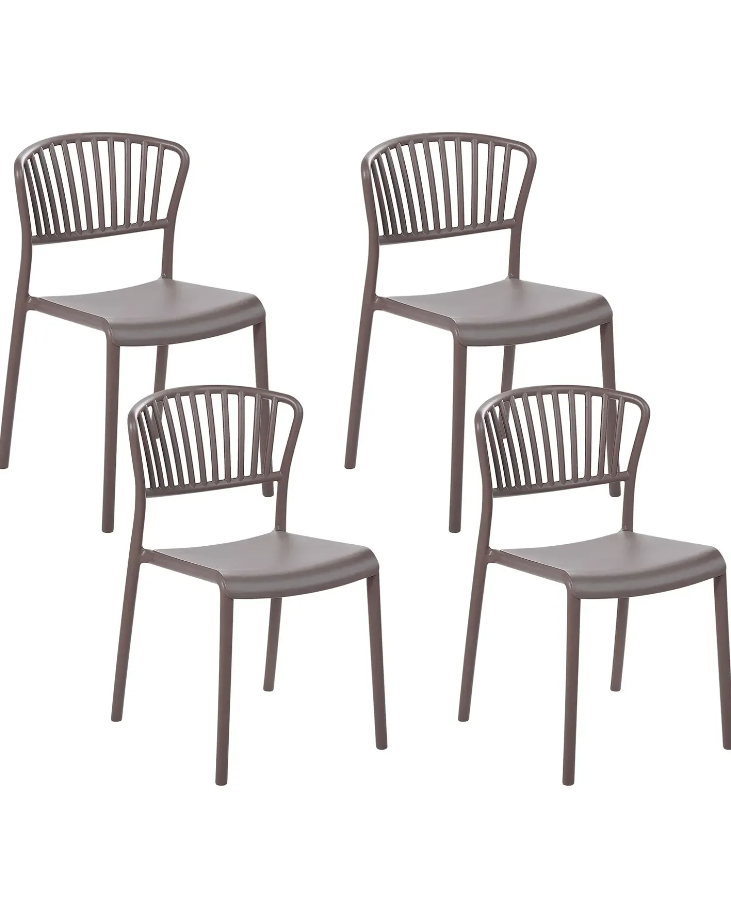 Set di 4 sedie da giardino GELA Tortora