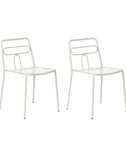 Set di 2 sedie da giardino AGEROLA Metallo Verde chiaro