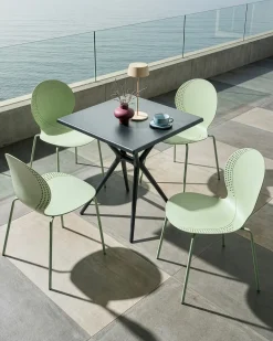 Set di 4 sedie da giardino MILOS Impilabile Verde chiaro