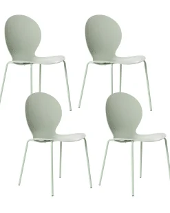 Set di 4 sedie da giardino MILOS Impilabile Verde chiaro