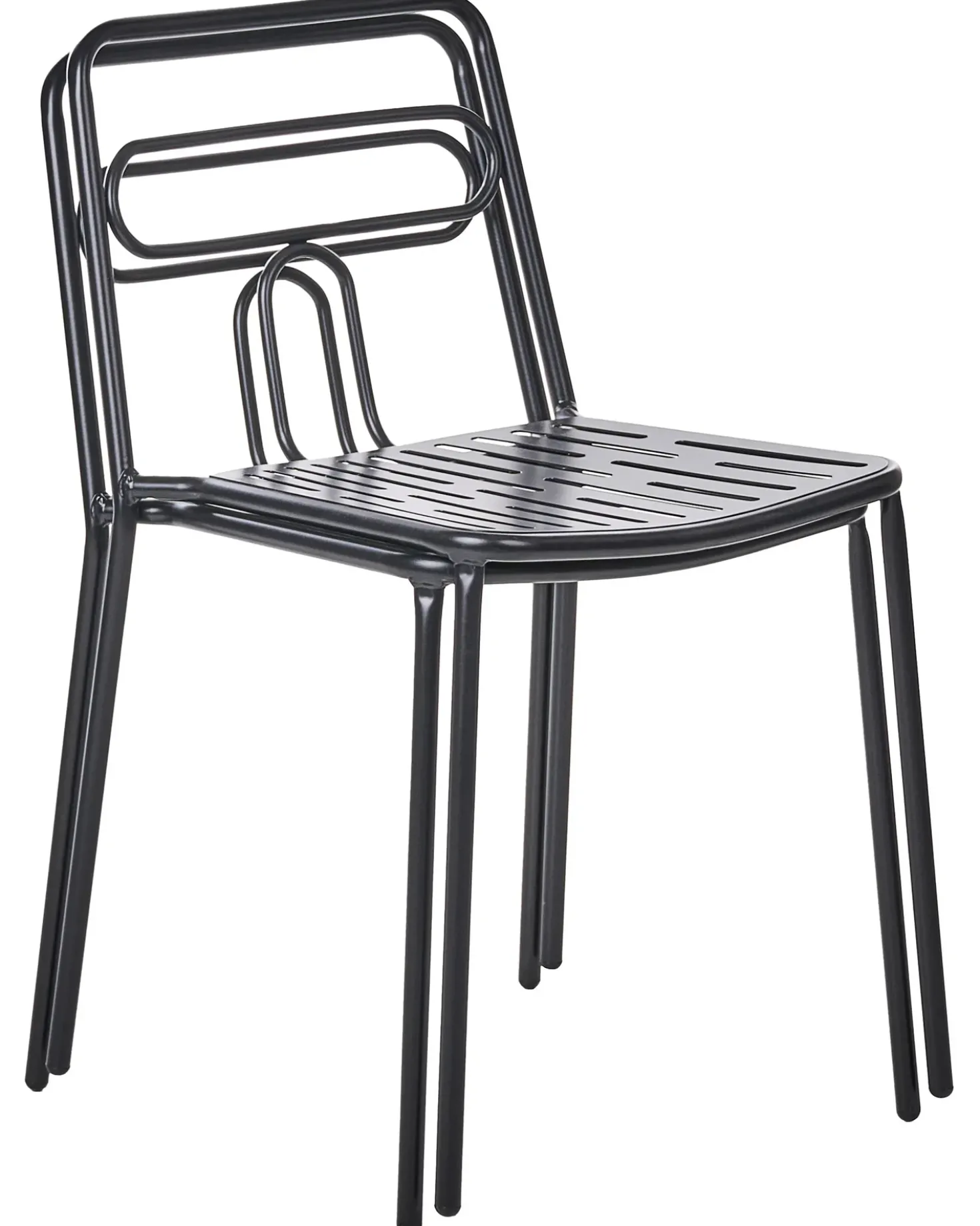 Set di 2 sedie da giardino AGEROLA Metallo Nero