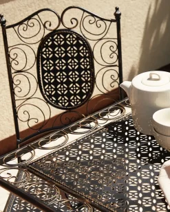 Set di 2 sedie da giardino BORMIO Pieghevole Metallo Nero