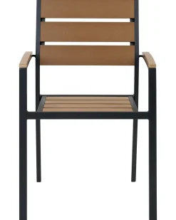 Set di 6 sedie da giardino VERNIO Marrone/Nero