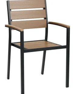 Set di 6 sedie da giardino VERNIO Marrone/Nero