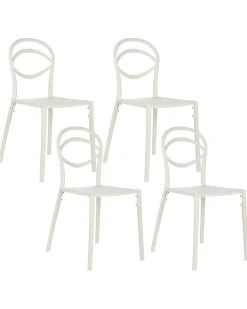 Set di 4 sedie da giardino COVOLO Bianco sporco