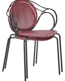 Set di 2 sedie da giardino IKARIA Metallo Rosso