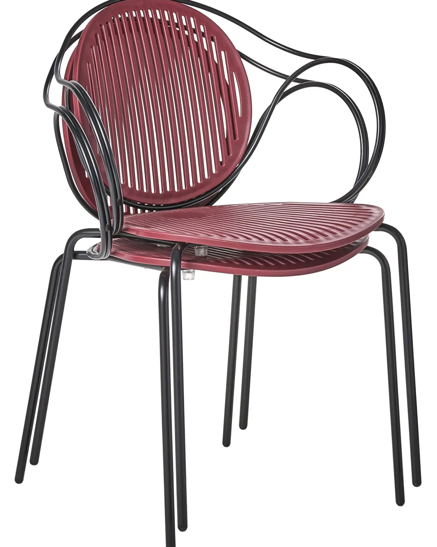 Set di 2 sedie da giardino IKARIA Metallo Rosso