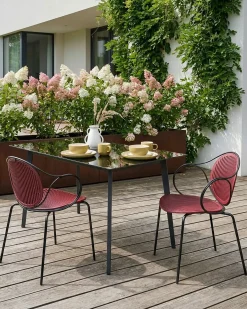 Set di 2 sedie da giardino IKARIA Metallo Rosso