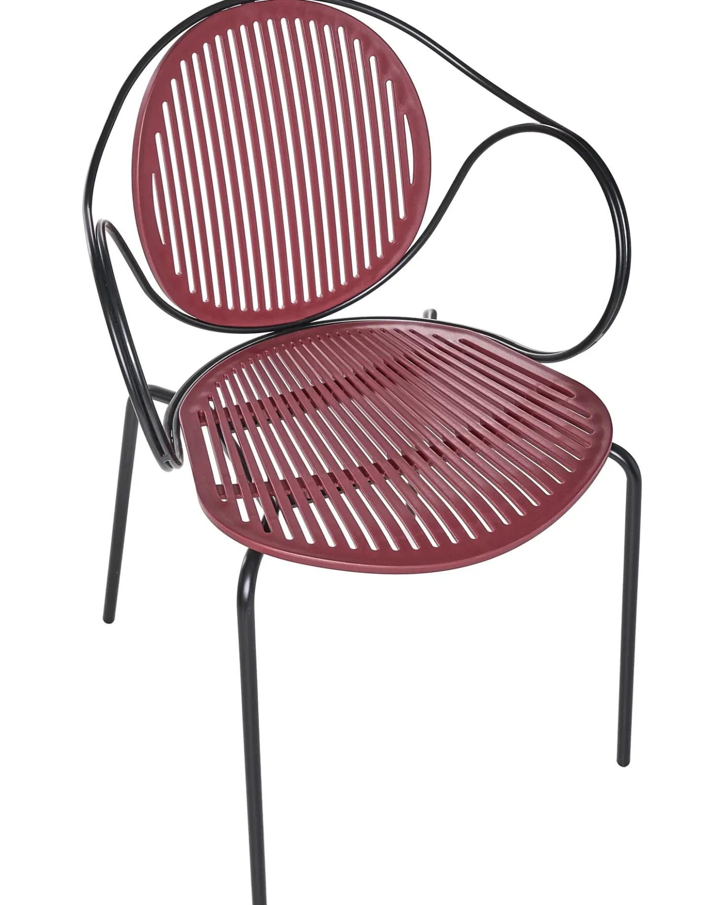 Set di 2 sedie da giardino IKARIA Metallo Rosso