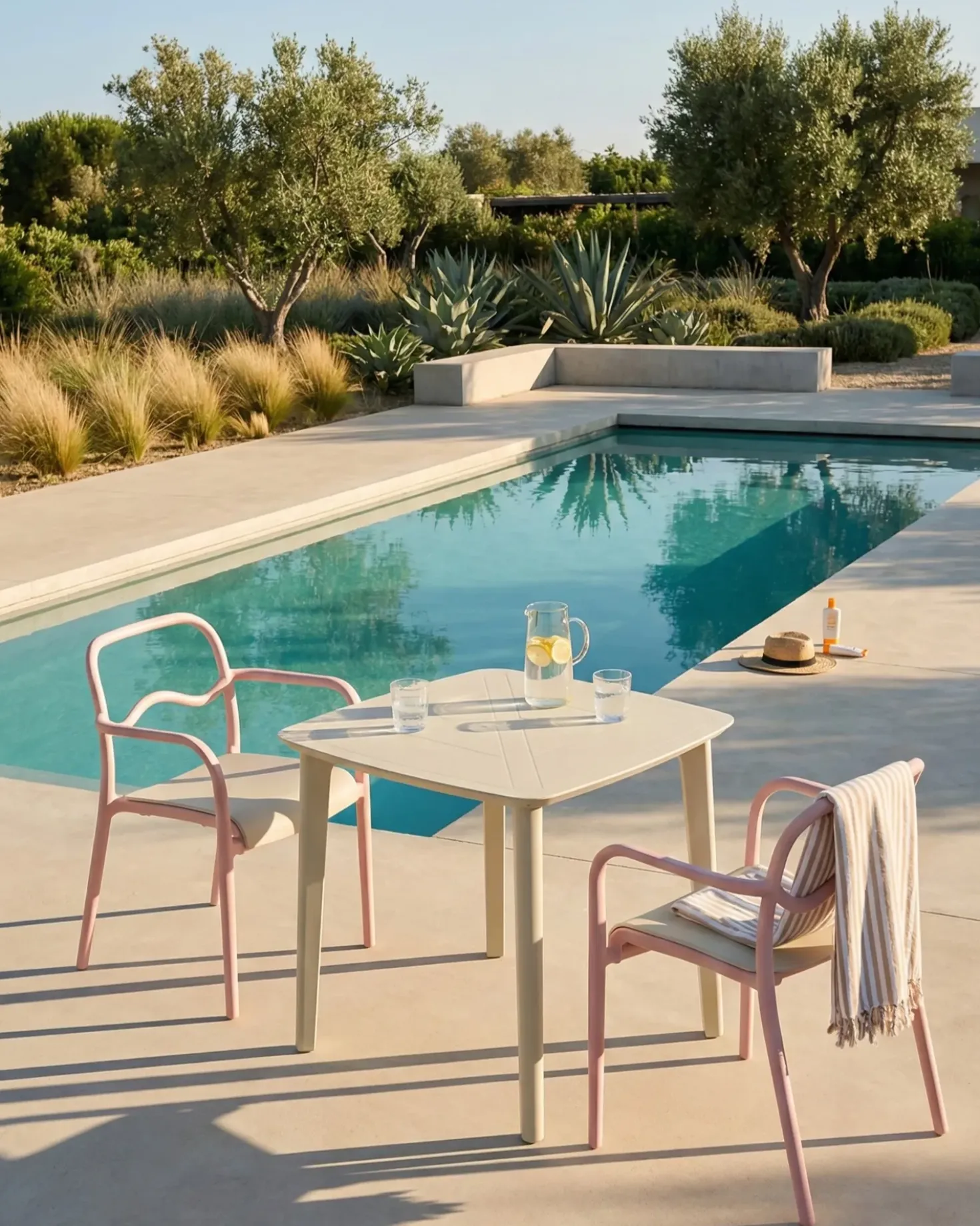 Set di 2 sedie da giardino THASOS Materiale sintetico Rosa pastello