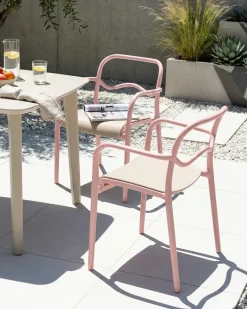 Set di 2 sedie da giardino THASOS Materiale sintetico Rosa pastello