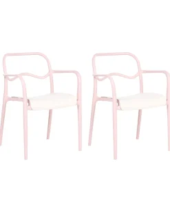 Set di 2 sedie da giardino THASOS Materiale sintetico Rosa pastello