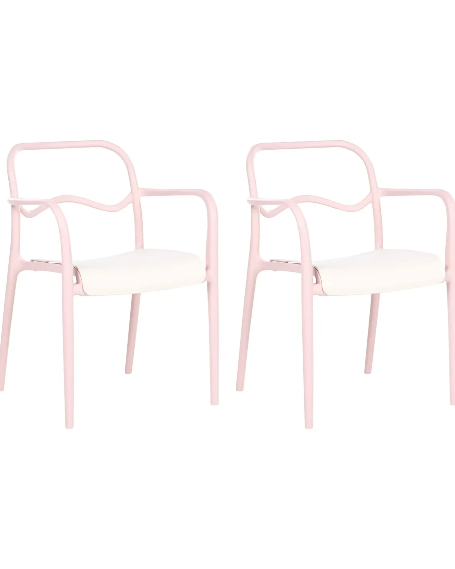Set di 2 sedie da giardino THASOS Materiale sintetico Rosa pastello
