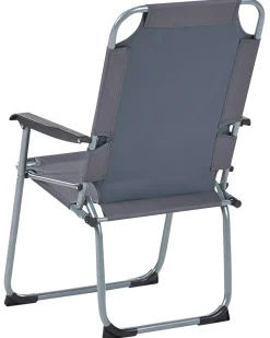 Set di 4 sedie da giardino GALATSI Pieghevole Metallo Grigio