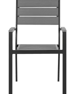 Set di 4 sedie da giardino PRATO Grigio
