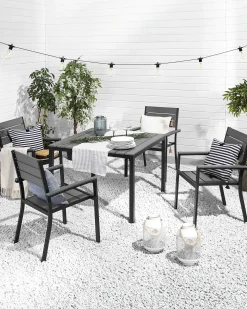 Set di 4 sedie da giardino PRATO Grigio